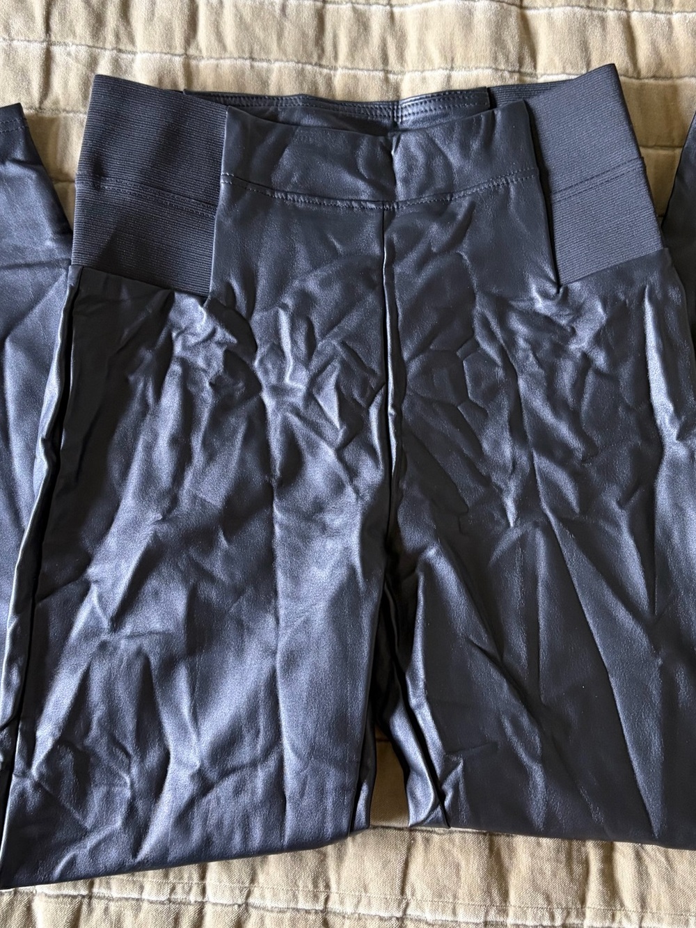 Women’s Faux Leather Black Pants from Target Brand NEW size M Elastic Waist